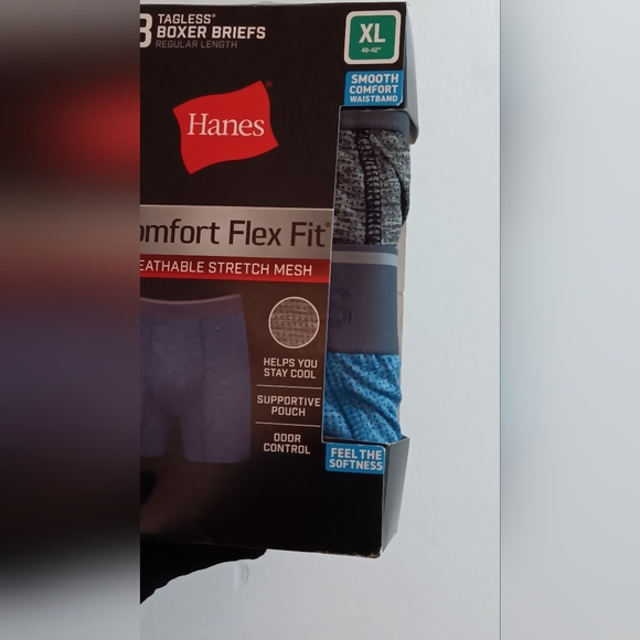 Hanes Comfort Flex Fit Men's Breathable Stretch Mesh Boxer Brief Underwear - Regular Size